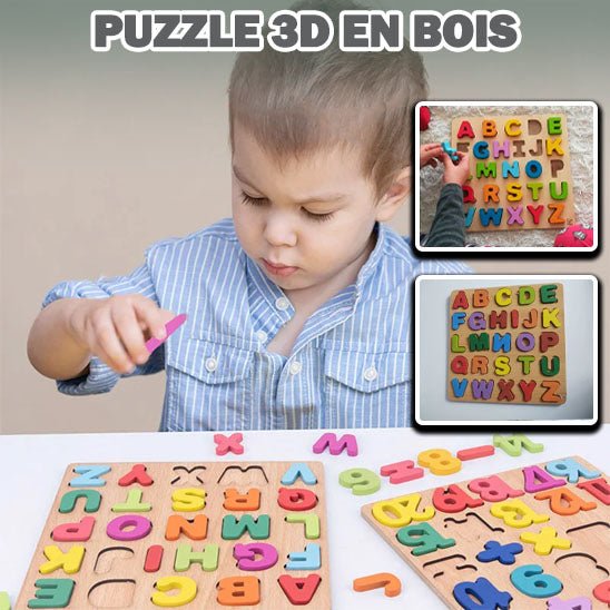 Puzzle en Bois - MontessoriToys™ - Alphabet - Enseigneduque