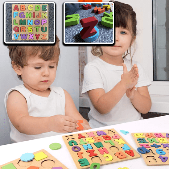 Puzzle en Bois - MontessoriToys™ - Alphabet - Enseigneduque