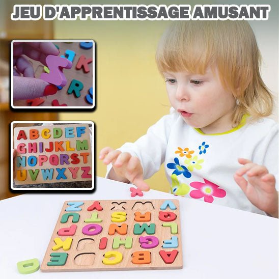 Puzzle en Bois - MontessoriToys™ - Alphabet - Enseigneduque