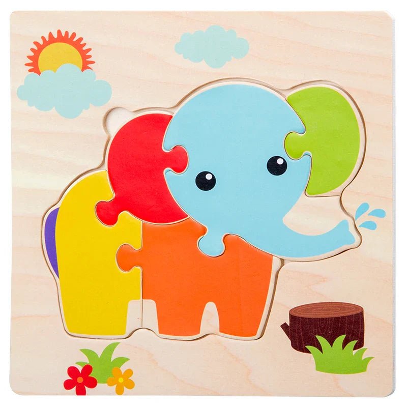 Puzzle en Bois - PuzzlePals™ - Éléphant - enseigneduque