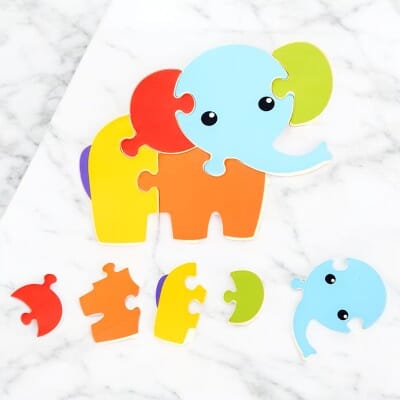 Puzzle en Bois - PuzzlePals™ - Éléphant - enseigneduque