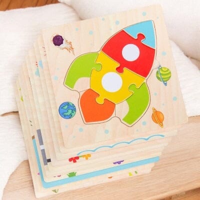 Puzzle en Bois - PuzzlePals™ - Fusée - enseigneduque