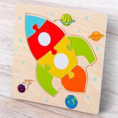 Puzzle en Bois - PuzzlePals™ - Fusée - enseigneduque