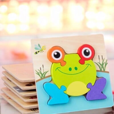 Puzzle en Bois - PuzzlePals™ - Grenouille - enseigneduque