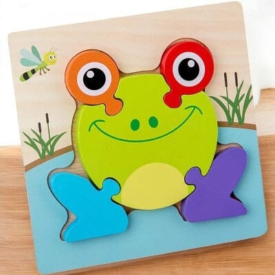 Puzzle en Bois - PuzzlePals™ - Grenouille - enseigneduque