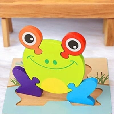 Puzzle en Bois - PuzzlePals™ - Grenouille - enseigneduque