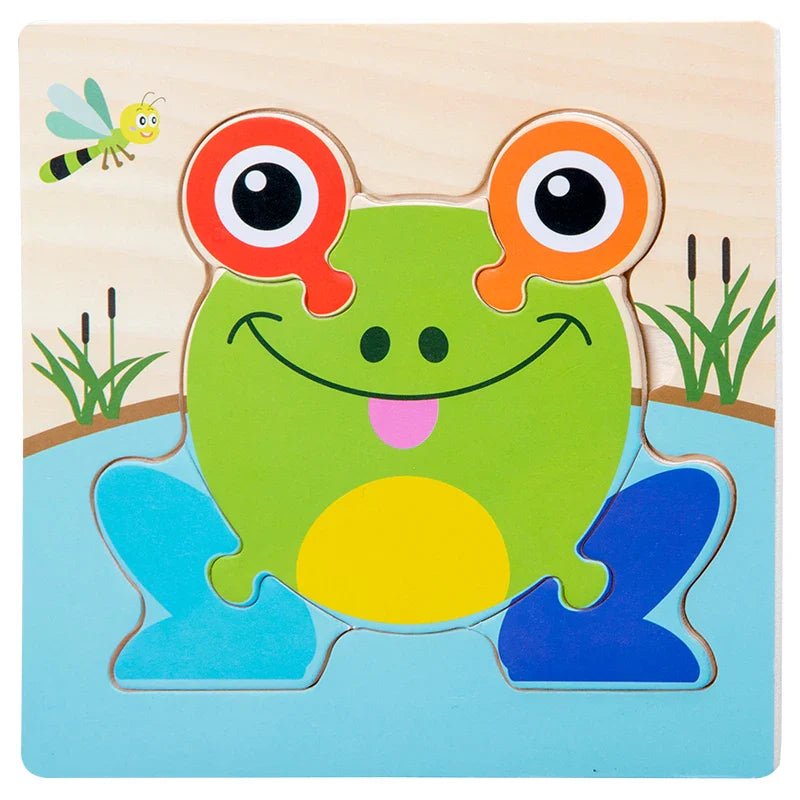 Puzzle en Bois - PuzzlePals™ - Grenouille - enseigneduque