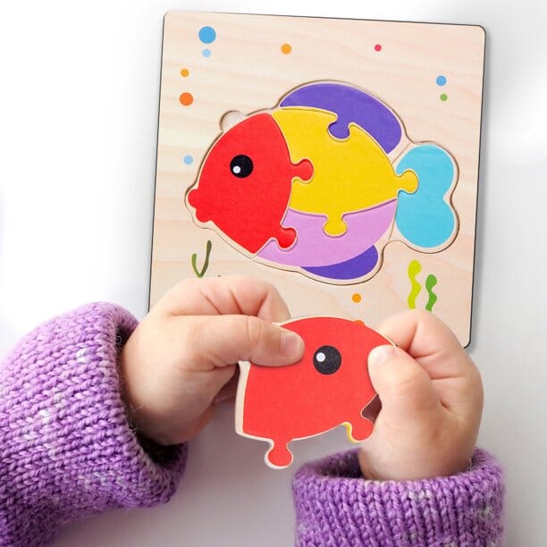 Puzzle en Bois - PuzzlePals™ - Poisson - enseigneduque