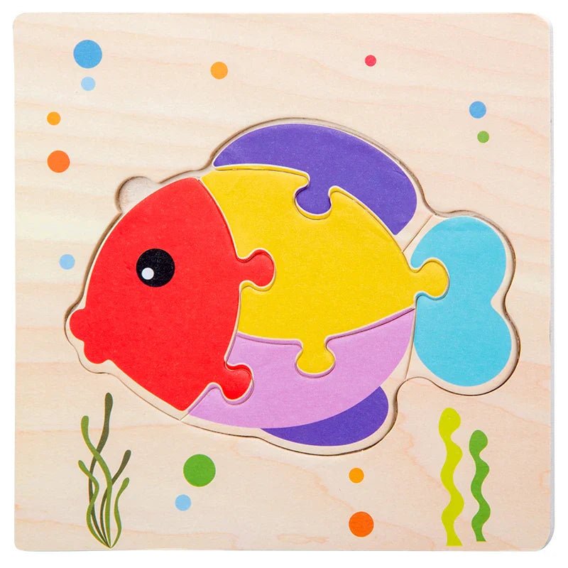 Puzzle en Bois - PuzzlePals™ - Poisson - enseigneduque