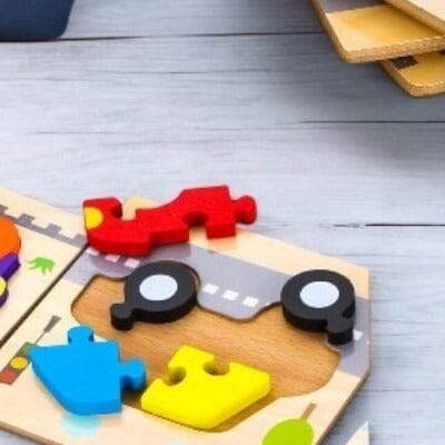 Puzzle en Bois - PuzzlePals™ - Voiture - enseigneduque