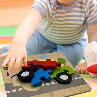 Puzzle en Bois - PuzzlePals™ - Voiture - enseigneduque