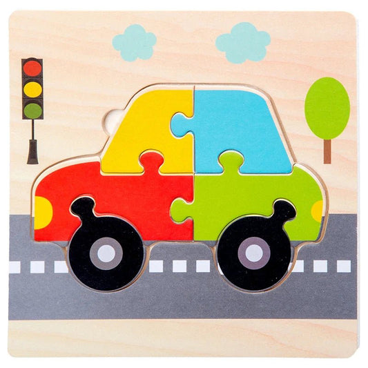 Puzzle en Bois - PuzzlePals™ - Voiture - enseigneduque