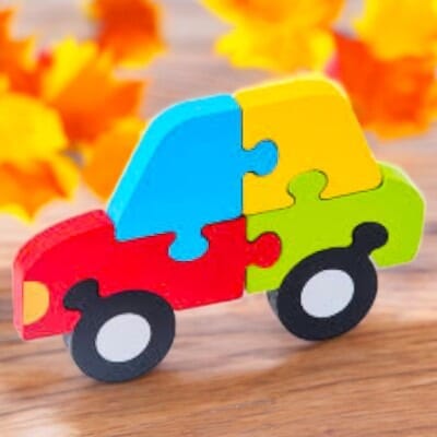 Puzzle en Bois - PuzzlePals™ - Voiture - enseigneduque