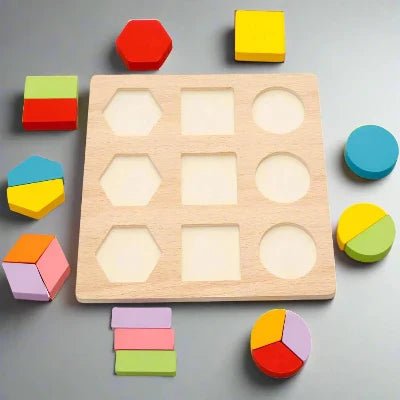 Puzzle en bois - WoodStack™ - Formes Géométriques - enseigneduque